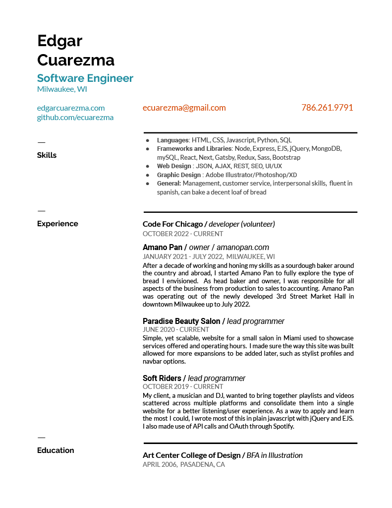 resume